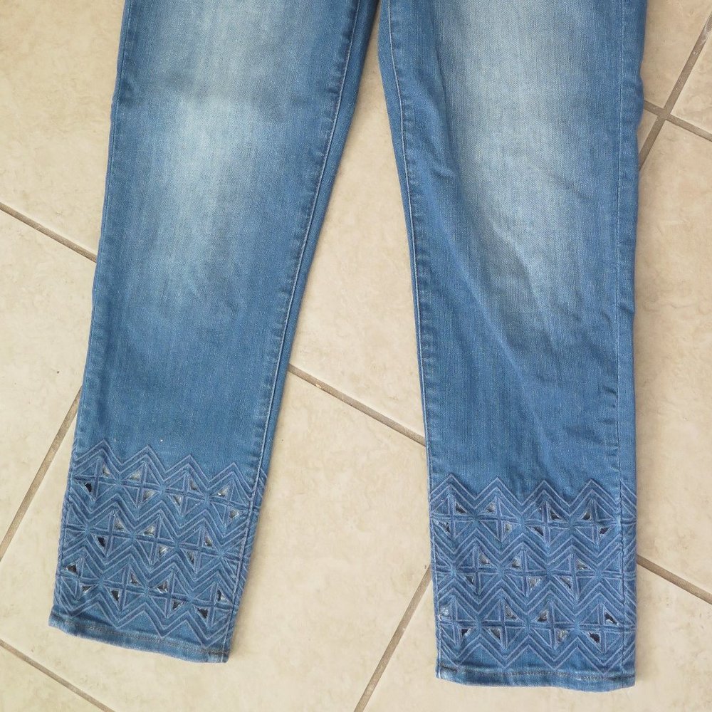 WHBM Stone Wash Crop Jeans